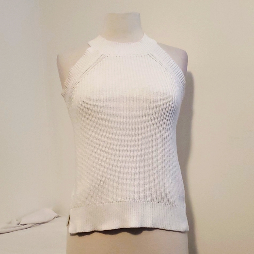 **EUC Loft Cotton Blend Knit Halter Neckline Top